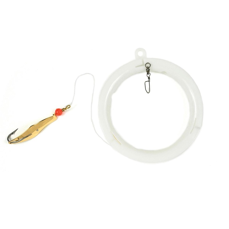Clarkspoon Gold Spoon Rigged on Leader Wheel