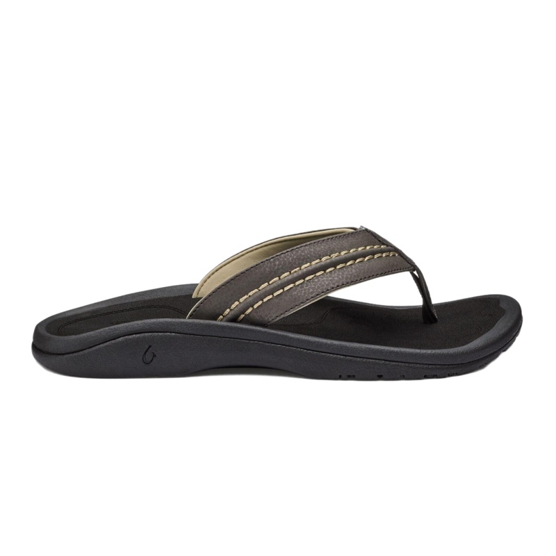 OluKai Mens Hokua Sandals-Kona/Onyx