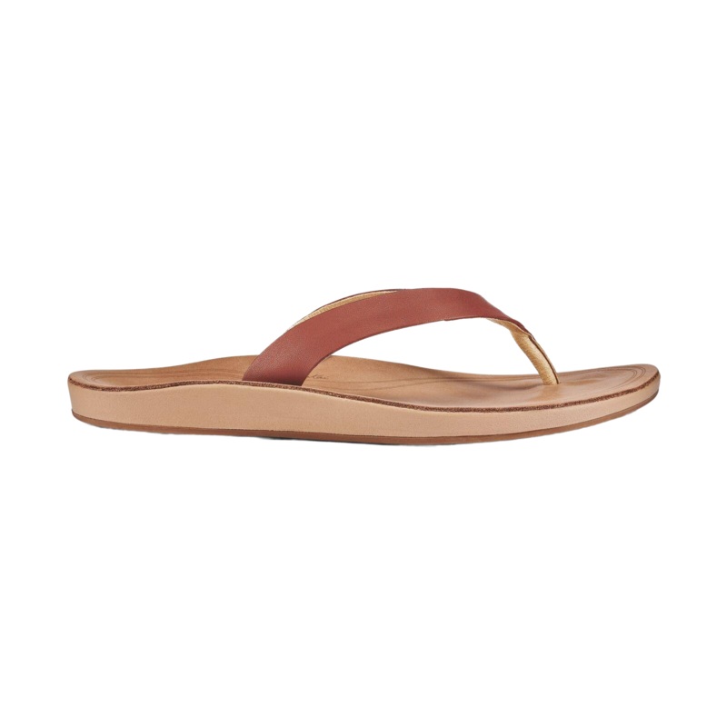 OluKai Womens Nonohe Sandal-Cedarwood/Golden Sand
