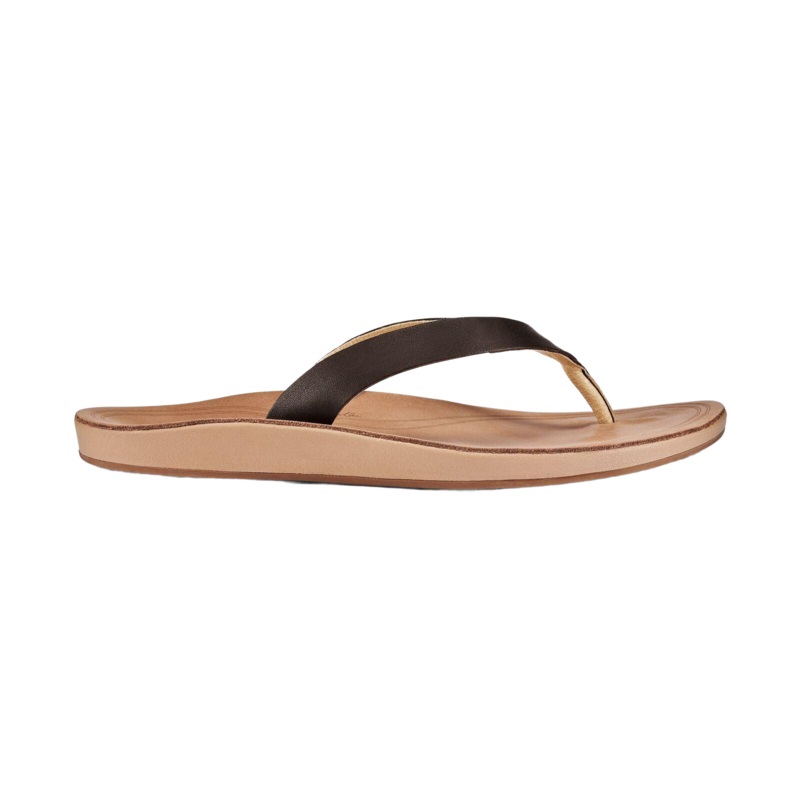 OluKai Womens Nonohe Sandal-Dark Java/Golden Sand