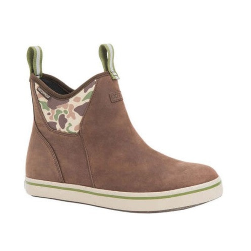 XtraTuf Men's 6" Leather Ankle Deck Boot  - Camo