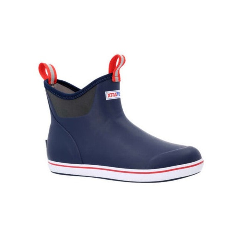 XtraTuf 6" Ankle Deck Boot Navy/Red