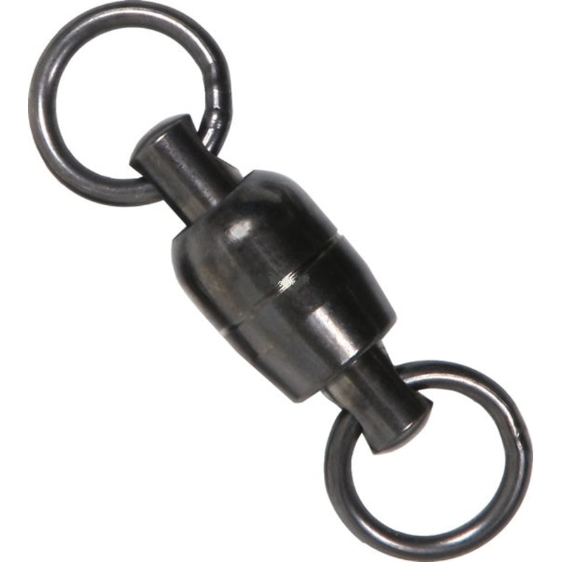 Billfisher SS Ball Bearing Nickel Blk Swivel 2-Rin