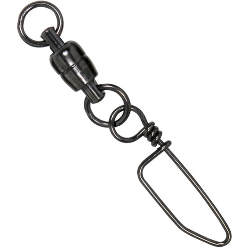 Billfisher SS Ball Bearing Nkl Blk Snap Swvl 2-Rin