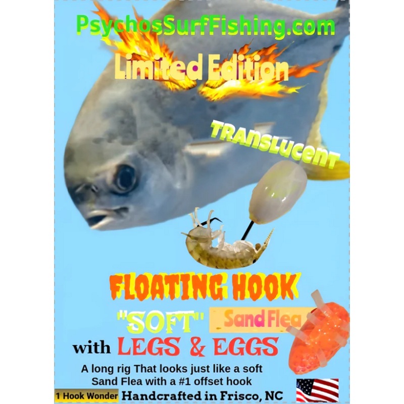 Psycho's Surf Fishing Soft Sand Flea with Legs & Eggs