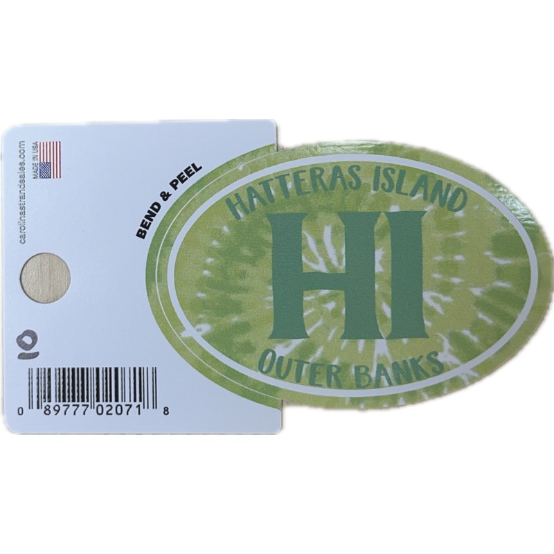 Decal-Tie Dye Green Small