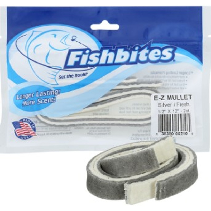 Fishbites E-Z Mullet Grey Flesh Long Lasting