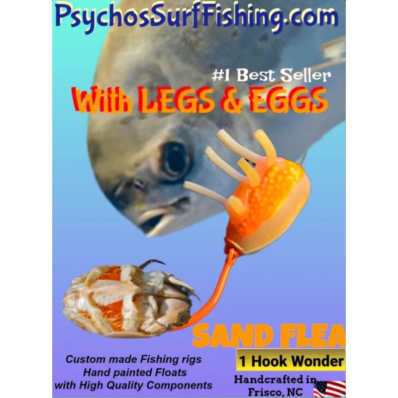 Psycho's Surf Fishing Sand Flea with Legs and Eggs