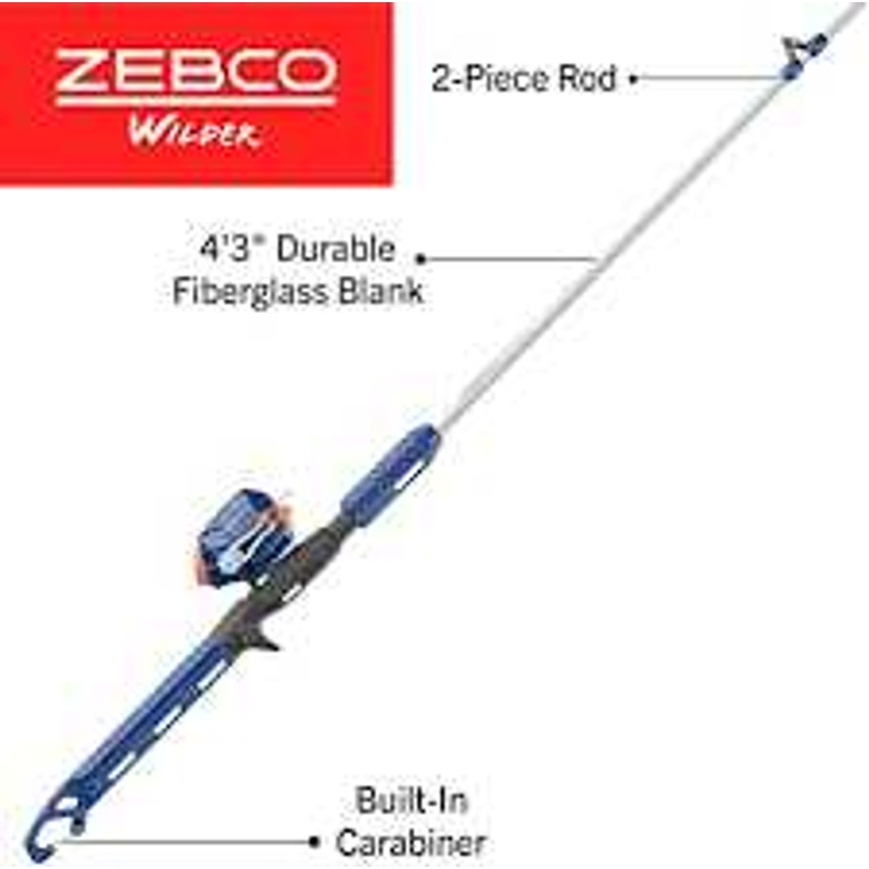 Zebco Wilder 4'3" 2 pc Spinning Comboz