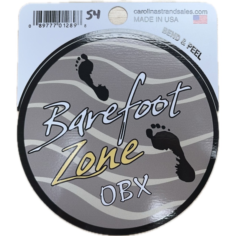 Barefoot Zone OBX Sticker