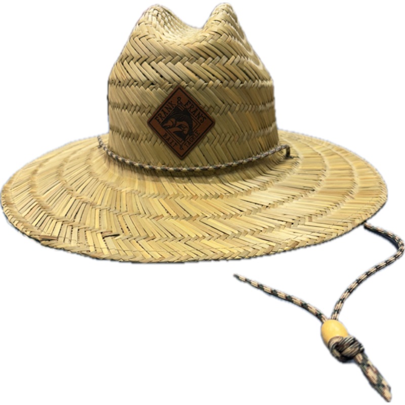 Frank & Fran's Leather Patch Straw Hat