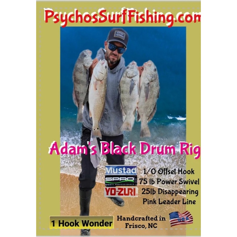 Psycho's Surf Fishing Adam's Black Drum Rig