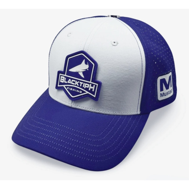 BlacktipH Mustad PVC Royal Blue Performance Snapback Hat