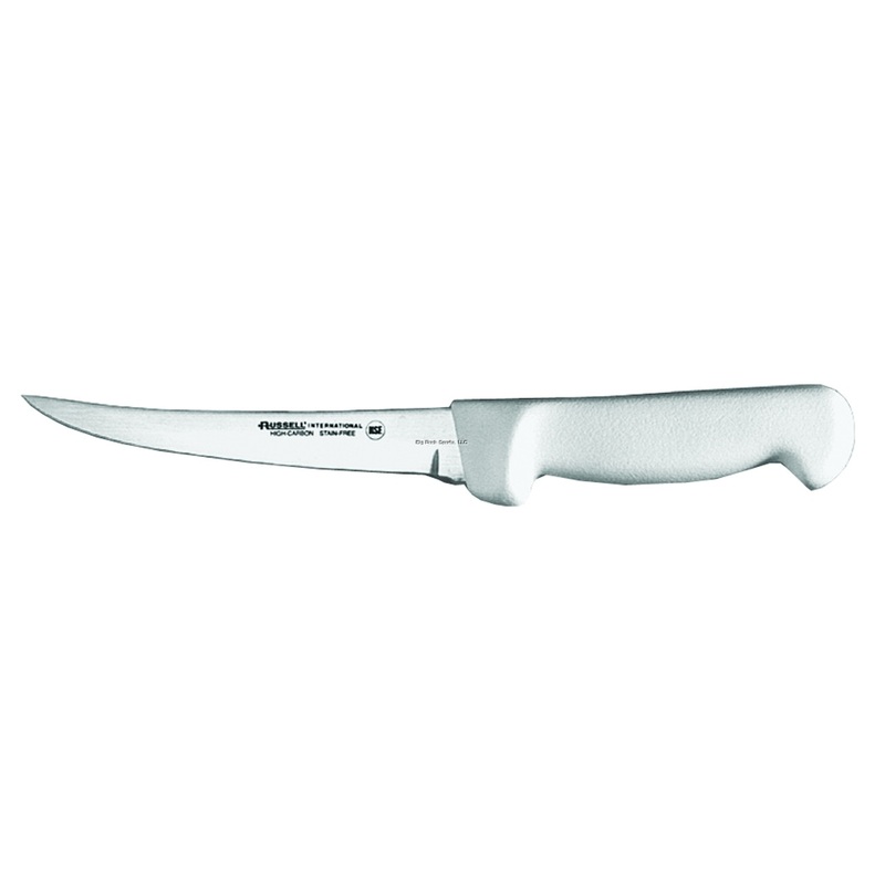 Dexter P94825 Basics 6" Flexible Curved Boning Knife, White