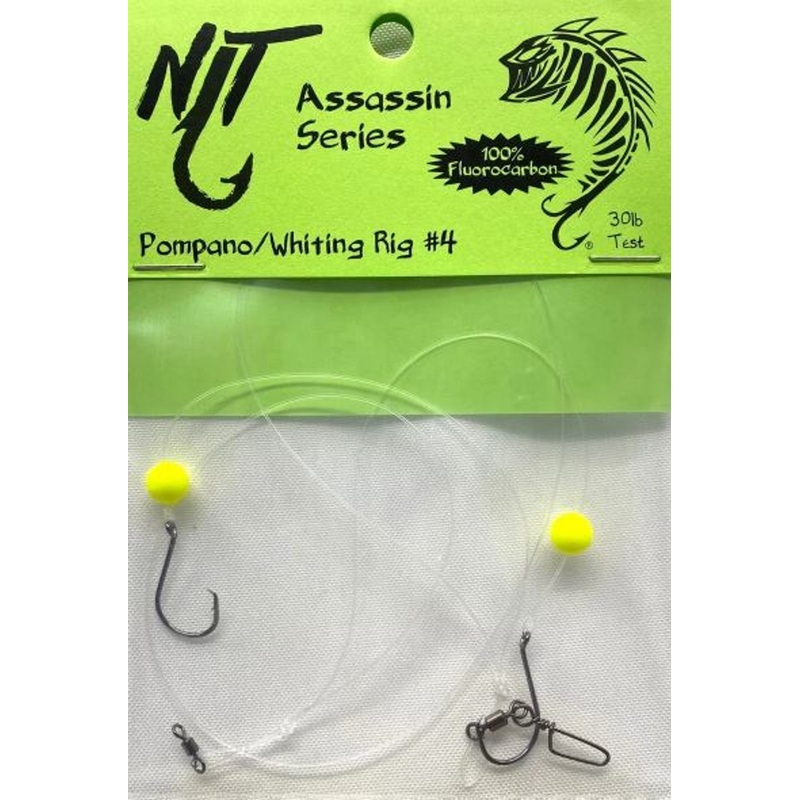 Ninja Tackle Pompano/Whiting #4 Chartruese Round Float