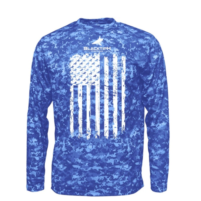 BlacktipH Performance Digital Camo Shirt - Vertical Flag