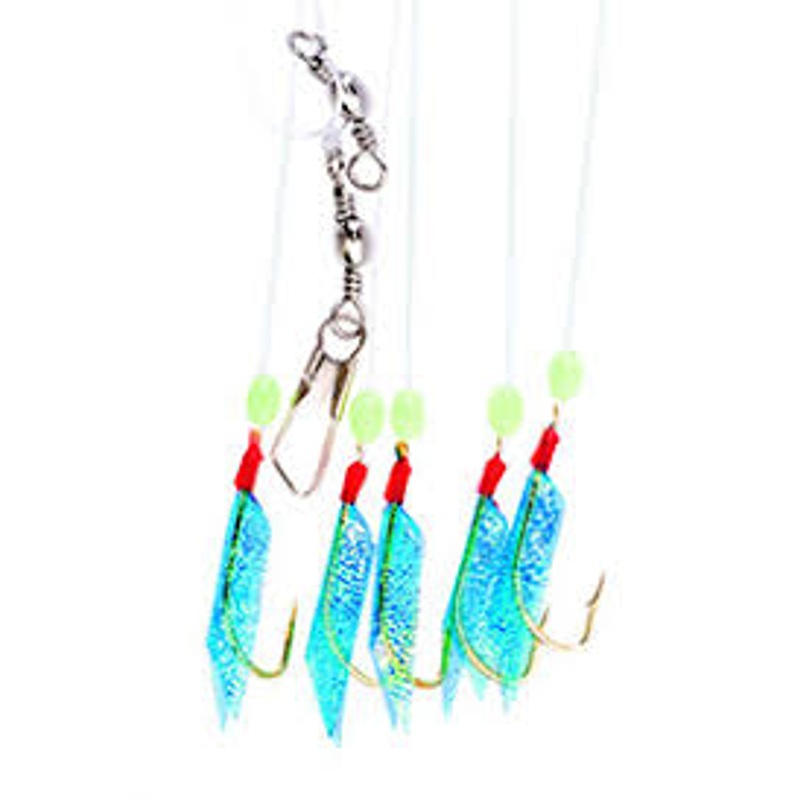 Eagle Claw L947 Lazer Sharp Sabiki Rig Blue Wings
