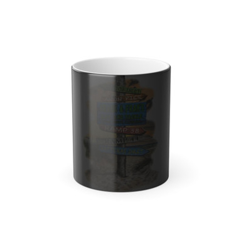 F&F Sign Post Color Morphing Mug, 11oz