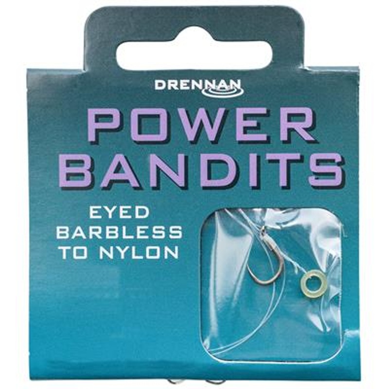 Drennan Power Bandits Barbless Hooks-to-Nylon