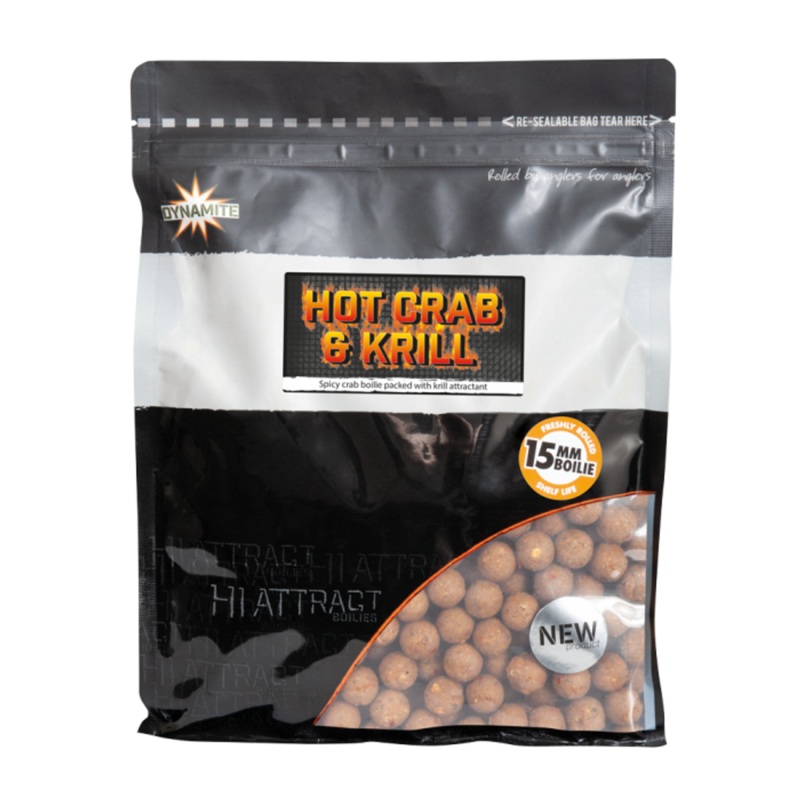 Dynamite Hot Crab & Krill 15mm Boilies 1kg