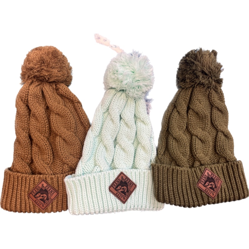 F&F Leather Patch Richardson 141 Beanie