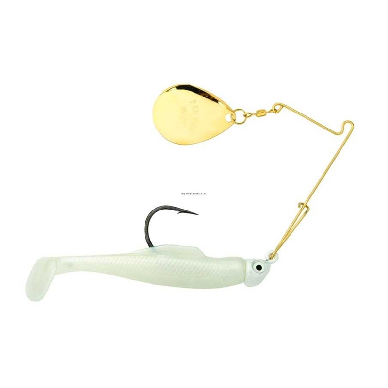 Strike King RMG14-844 Redfish Magic Spinnerbait, 1/4 oz, Pearl & Pearl