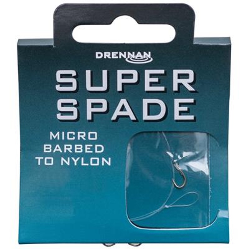 Drennan Super Spade Micro Barbed Hooks-to-Nylon