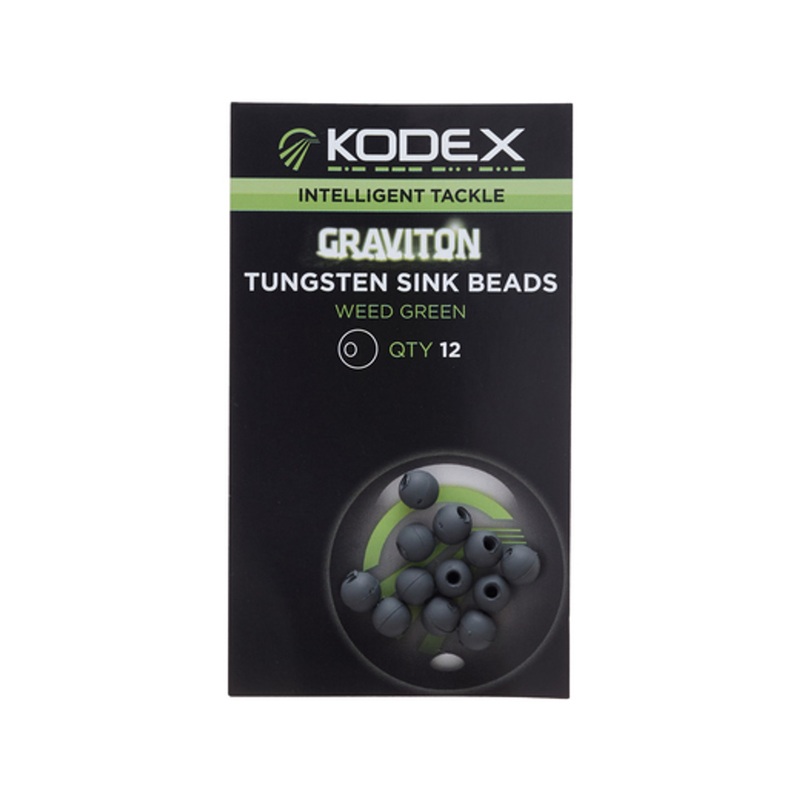 Kodex Graviton Tungsten Sink Beads, Weed Green