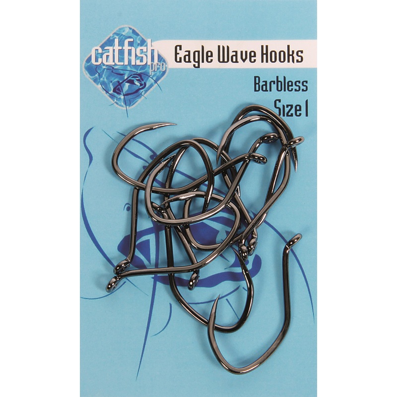 Catfish Pro Eagle Wave Barbless Hooks