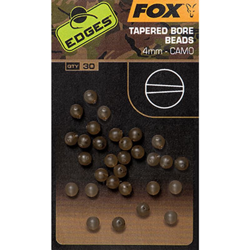 Fox Tapered Bore Beads 4mm Camo