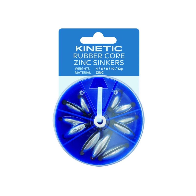 Kinetic Rubber Core Zinc Sinkers