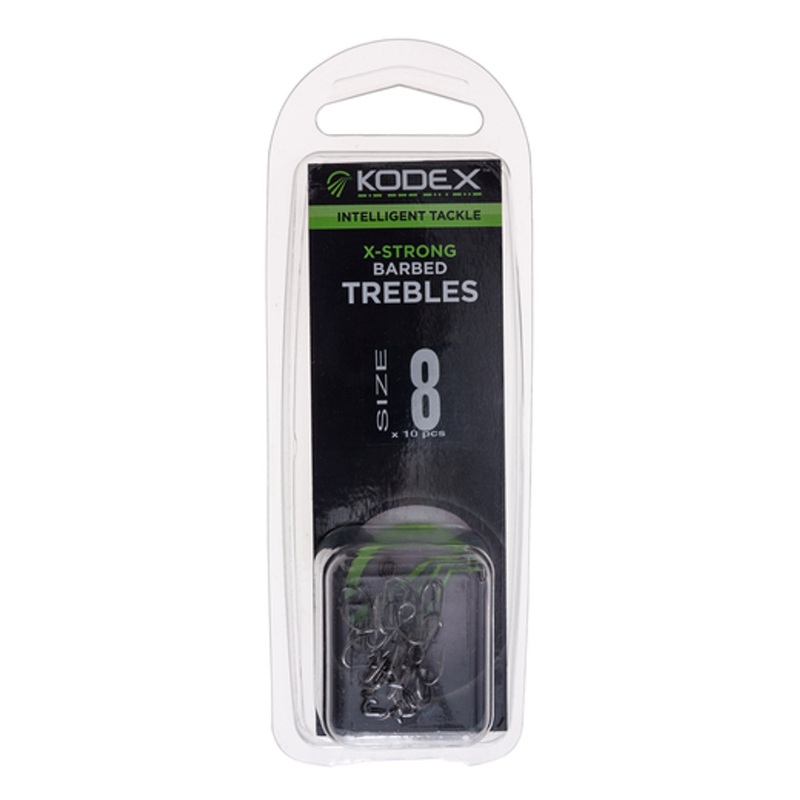 Kodex X-Strong Size 8 Barbed Trebles