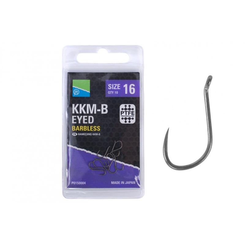 Preston Innovations KKM-B Eyed Barbless Hooks