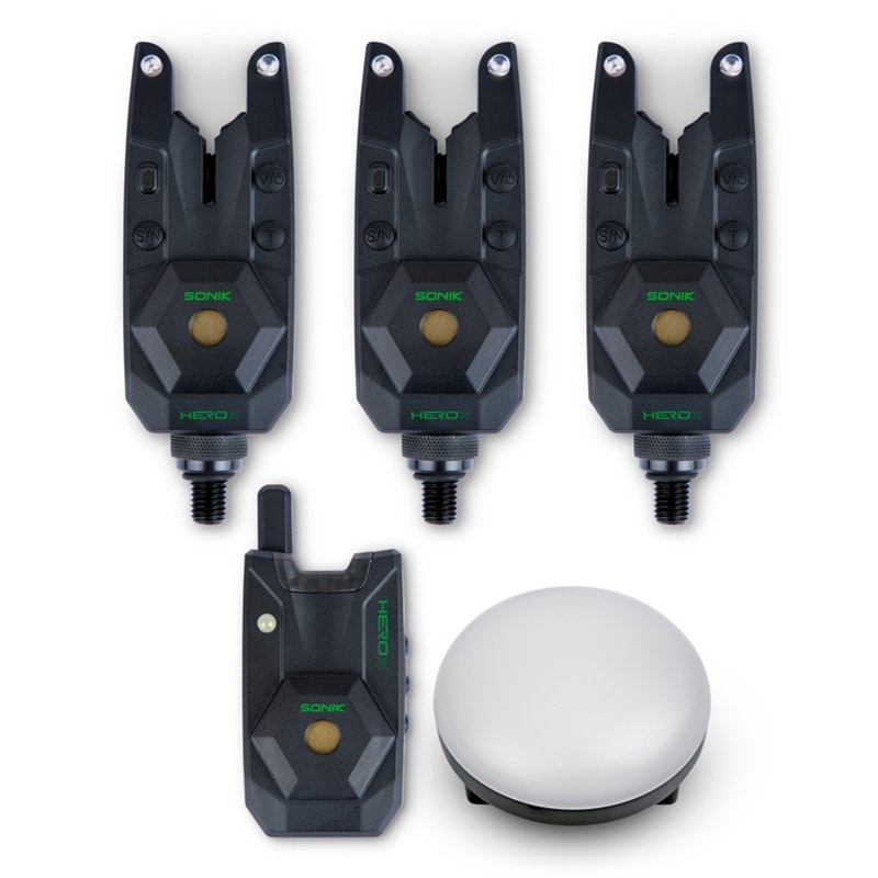 Sonik Hero X 3 1 Bite Alarm Set