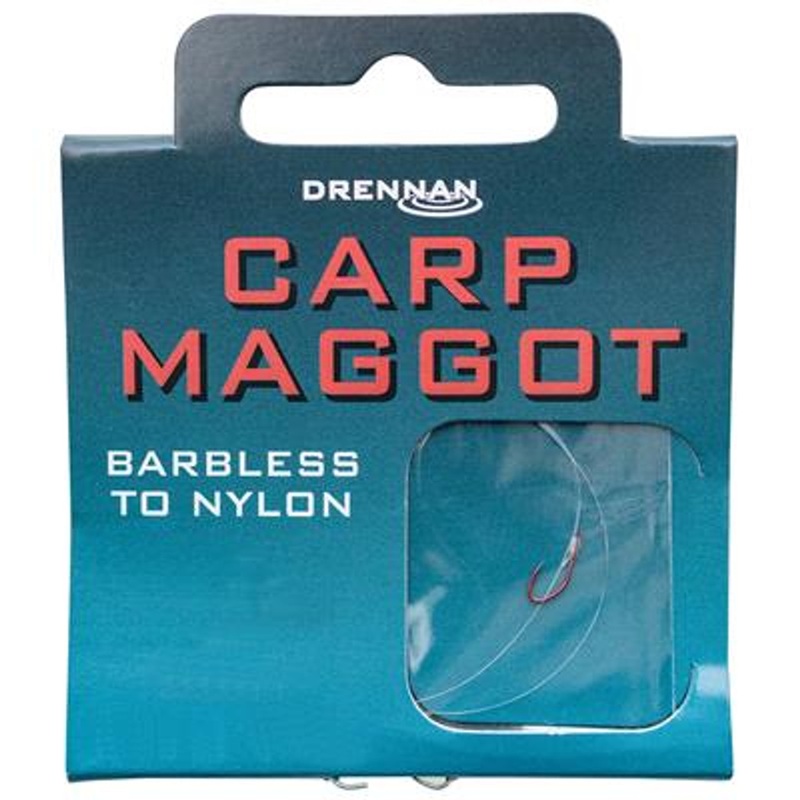 Drennan Carp Maggot Barbless Hooks-to-Nylon
