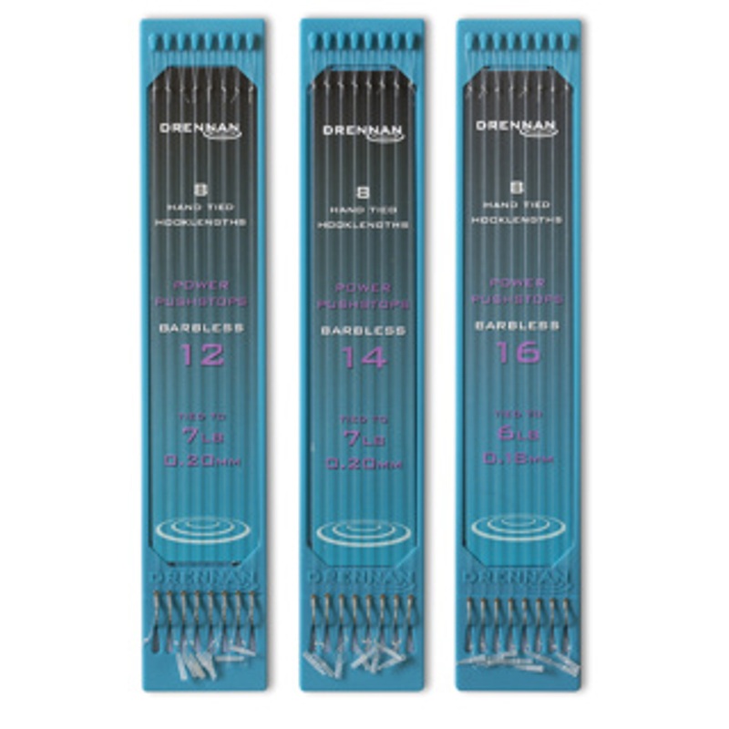 Drennan Power Pushstops Barbless 6" Hooklengths