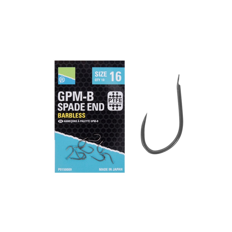Preston Innovations GPM-B Spade End Barbless Hooks
